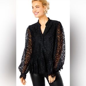 NWOT Lilly Pulitzer Jacelynne Lace Top Size M